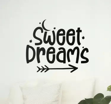 Sweet dreams quote quote wall sticker - TenStickers
