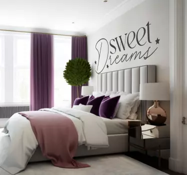 Sweet dreams quote wall sticker - TenStickers
