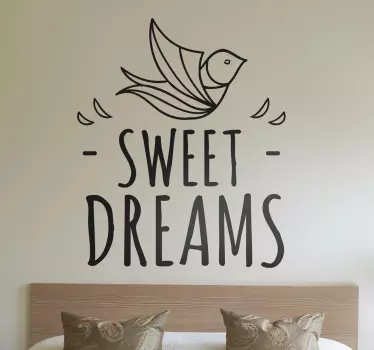 Sweet Dreams  text wall sticker for bedroom - TenStickers