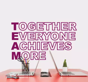 Team inspirational office wall sticker - TenStickers