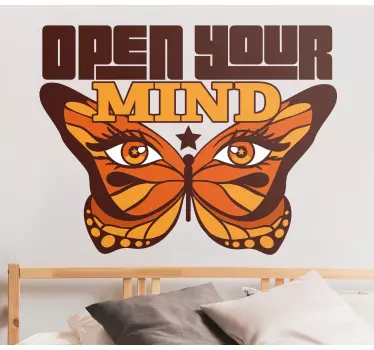 Text sticker butterfly quote art - TenStickers