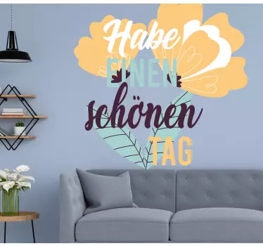 Text sticker flowers and greetings - TenStickers