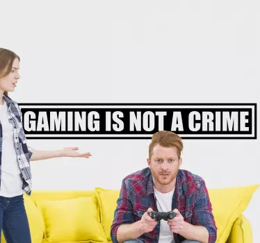 Text sticker for gaming enthusiasts - TenStickers