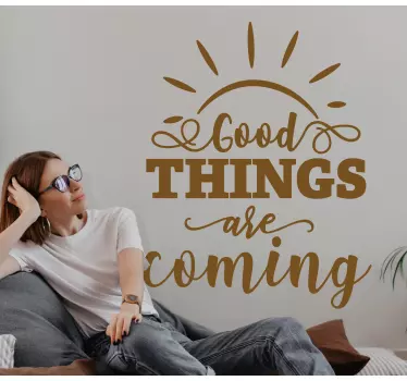 Text sticker good things ahead - TenStickers