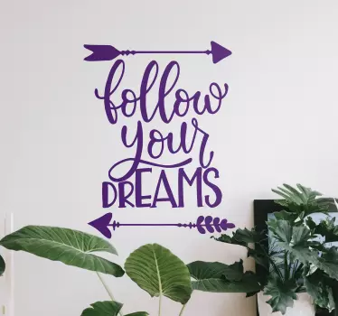 Text sticker inspirational arrow quote - TenStickers