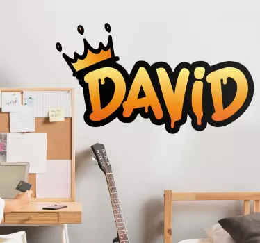 Text sticker personalized name badge - TenStickers
