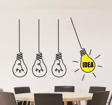 Text sticker unique bright idea - TenStickers