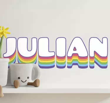 Text sticker vibrant name design - TenStickers
