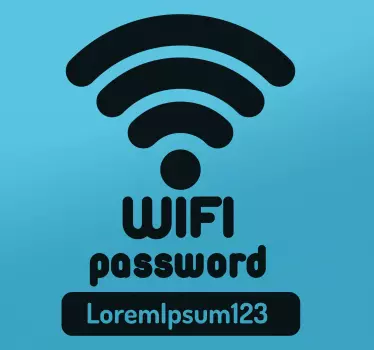 Text sticker wifi access details - TenStickers