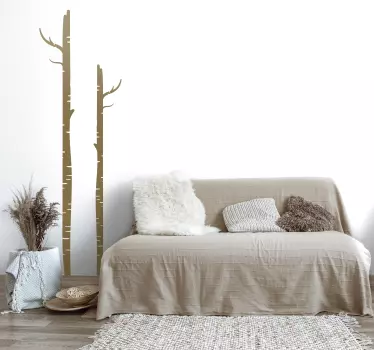 Thin cold autumn tree wall sticker - TenStickers