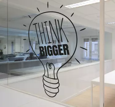 Think Bigger Office Wall Sticker - TenStickers
