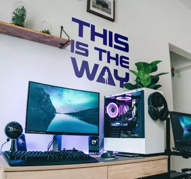 This is the way quote tv wall sticker - TenStickers