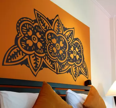 Three Indian Flowers Decal - TenStickers
