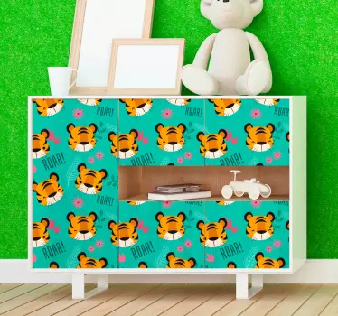 Tigers Heads furniture sticker - TenStickers