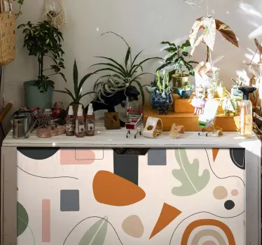 Tile sticker abstract color shapes - TenStickers