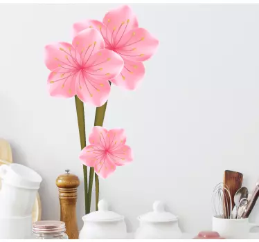 Tile sticker beautiful floral design - TenStickers