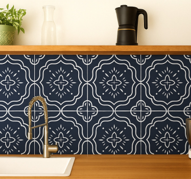 Tile sticker midnight geometric mosaic - TenStickers