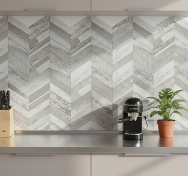 Tile sticker rustic v-plank design - TenStickers