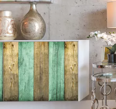 Tile sticker rustic wood design - TenStickers