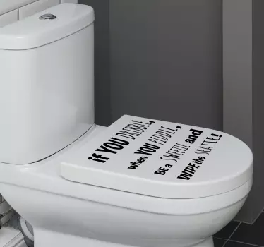 Toilet text Bathroom Wall Decal - TenStickers