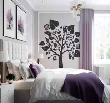 Tree frames bedroom wall sticker - TenStickers
