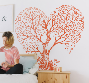 tree heart tree wall decal - TenStickers