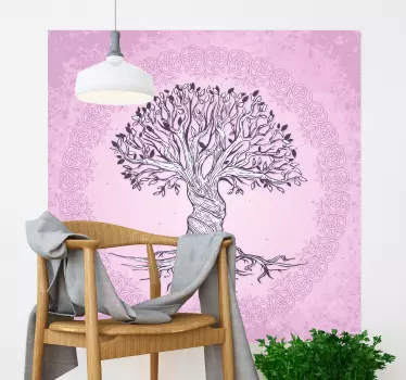 Tree of Life mandala style tree wall decal - TenStickers