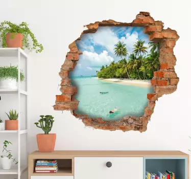 Trickster sea views visual effects wall decal - TenStickers