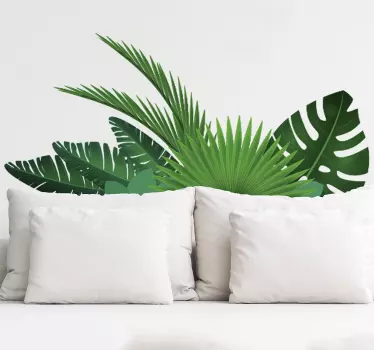 Tropical leaves plant wall sticker - TenStickers