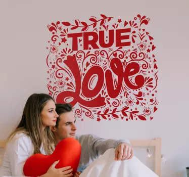 True Love Wall Sticker - TenStickers