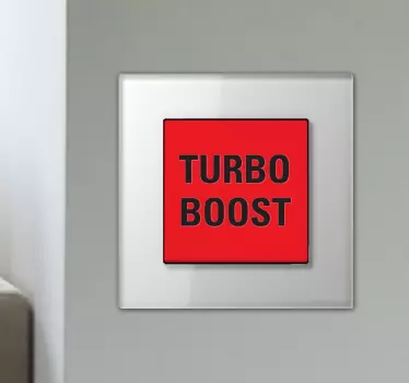 Turbo Boost Light witch sticker - TenStickers