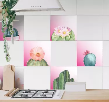 Types of cactus plant wall stickers - TenStickers