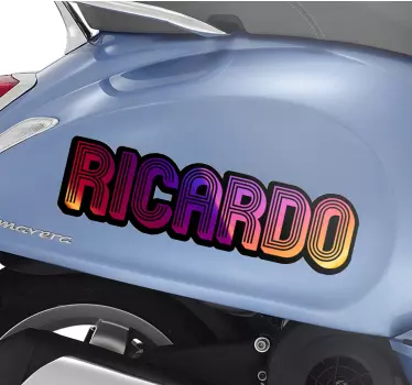 Unfocus shiny outline name motorbike sticker - TenStickers