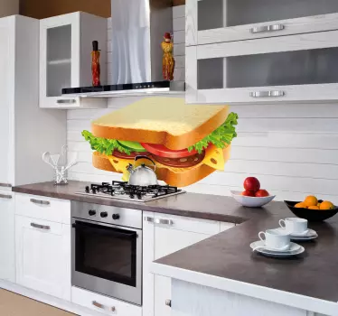 Vegetable sandwich kitchen wall sticker - TenStickers