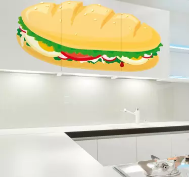 Veggie Sandwich Kitchen Wall Sticker - TenStickers