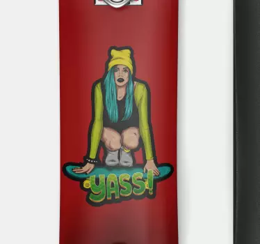 Video game sticker skateboarder with attitude - TenStickers