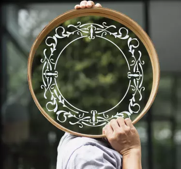 vintage mirror frame  sticker - TenStickers