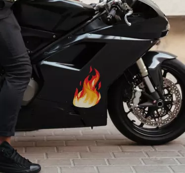 Visual effect fire flame car sticker - TenStickers
