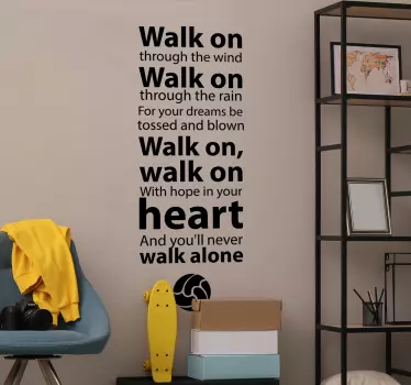 "Walk on through the wind" Inspirational Sports Wall Sticker - TenStickers