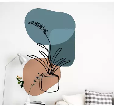 Wall sticker abstract floral design - TenStickers