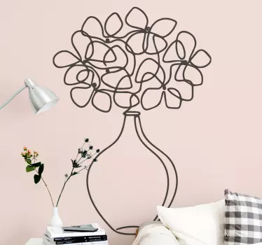 Wall sticker artistic floral composition - TenStickers