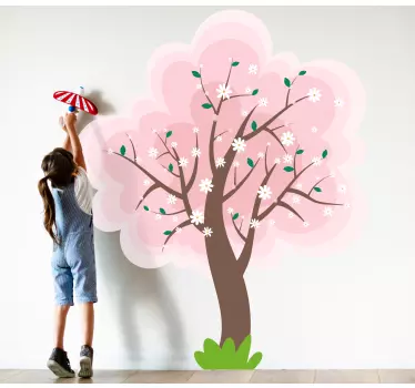 Wall sticker blooming rose tree - TenStickers