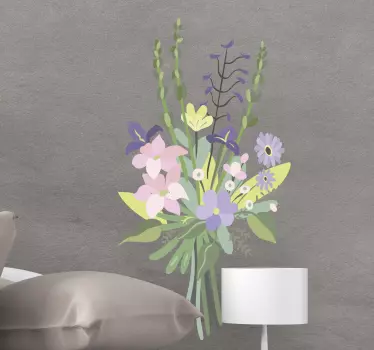 Wall sticker colorful floral bouquet - TenStickers