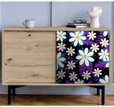 Wall sticker colorful floral display - TenStickers