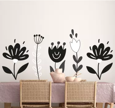 Wall sticker contemporary botanical design - TenStickers