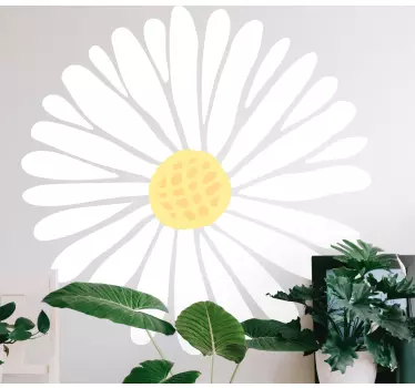 Wall sticker daisy floral design - TenStickers