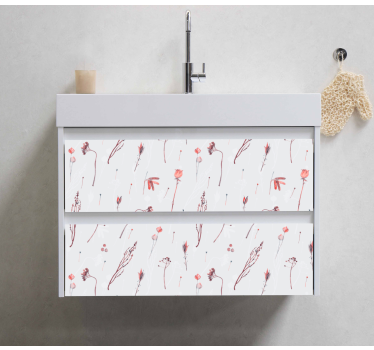 Wall sticker delicate floral design - TenStickers