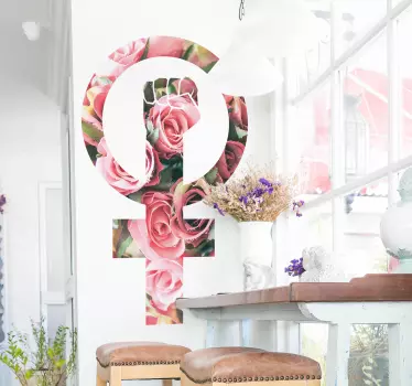 Wall sticker feminine symbol roses - TenStickers