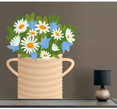 Wall sticker floral arrangement vase - TenStickers