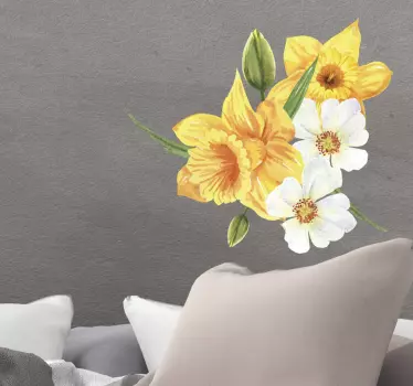 Wall sticker floral bouquet arrangement - TenStickers